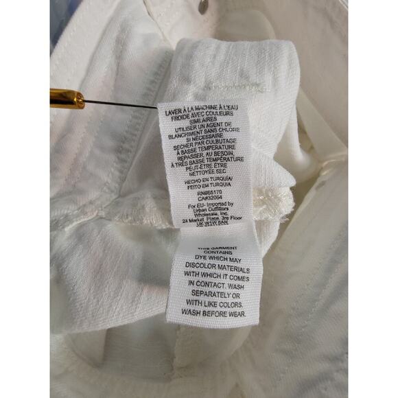 Free People Pants Womens 26 White Colette Wide Leg Culottes Cropped Button Fly - Picture 7 of 10